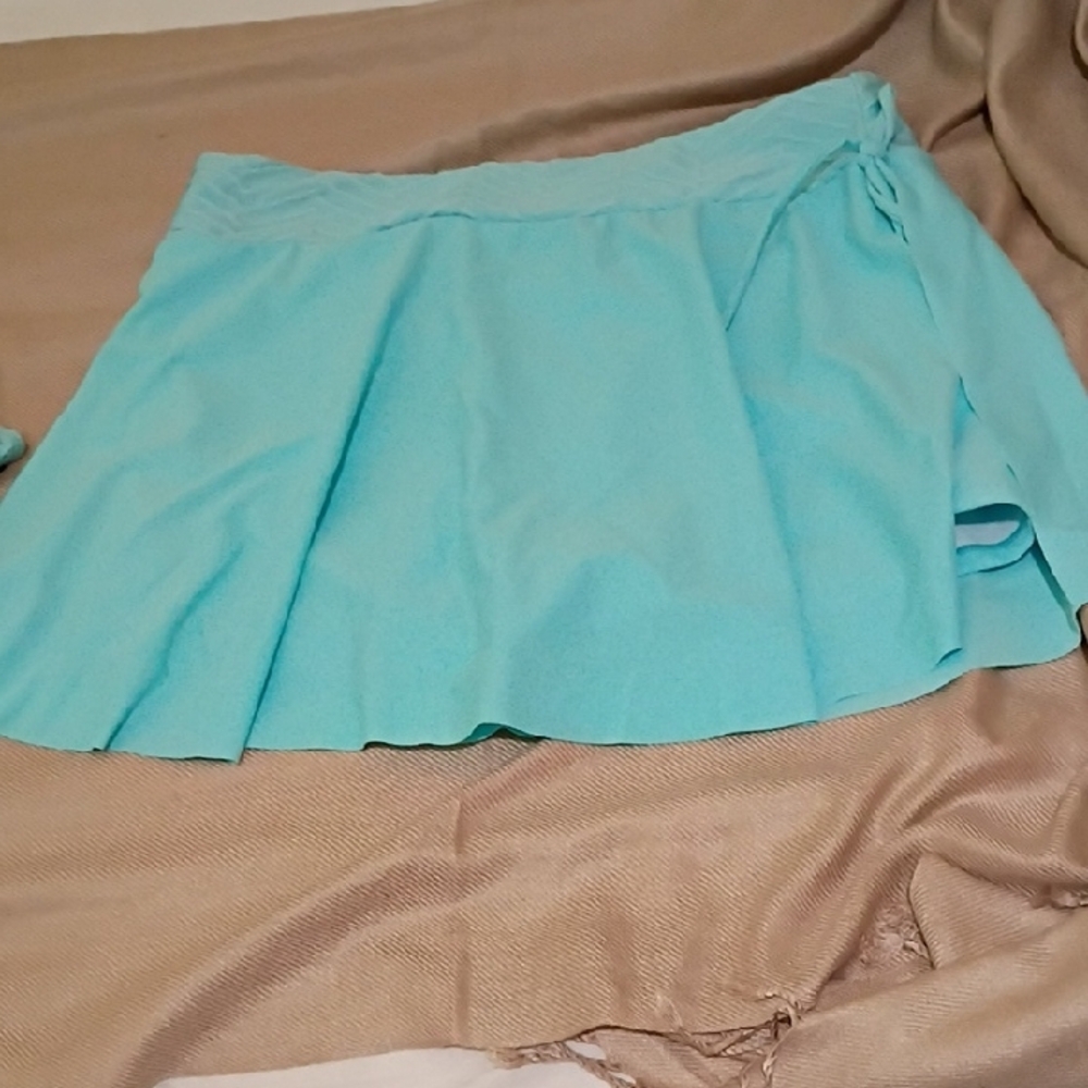 Criss-Cross Side Split Light Blue Bikini Set Size Medium Swim Wear - Picture 4 of 4